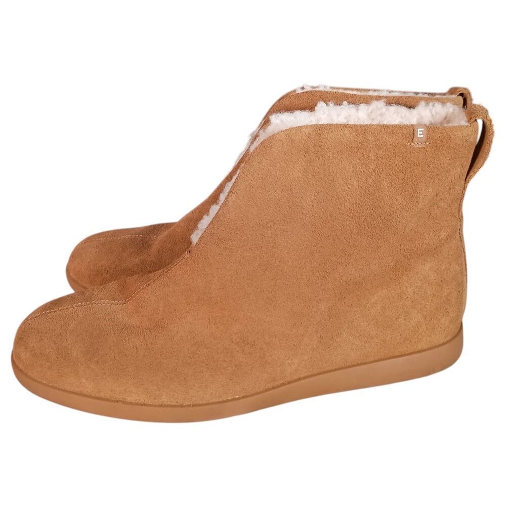 Everlane Boots Womens 6 ReNew Slipper Faux Fur Ankle Round Toe Winter - Picture 7 of 12